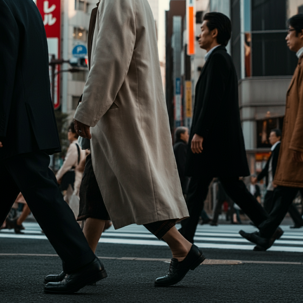 人が歩いている写真